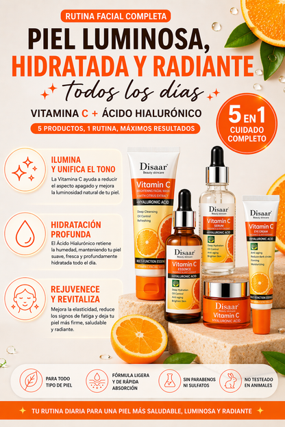 Set Facial Vitamina C Disaar 5 Piezas