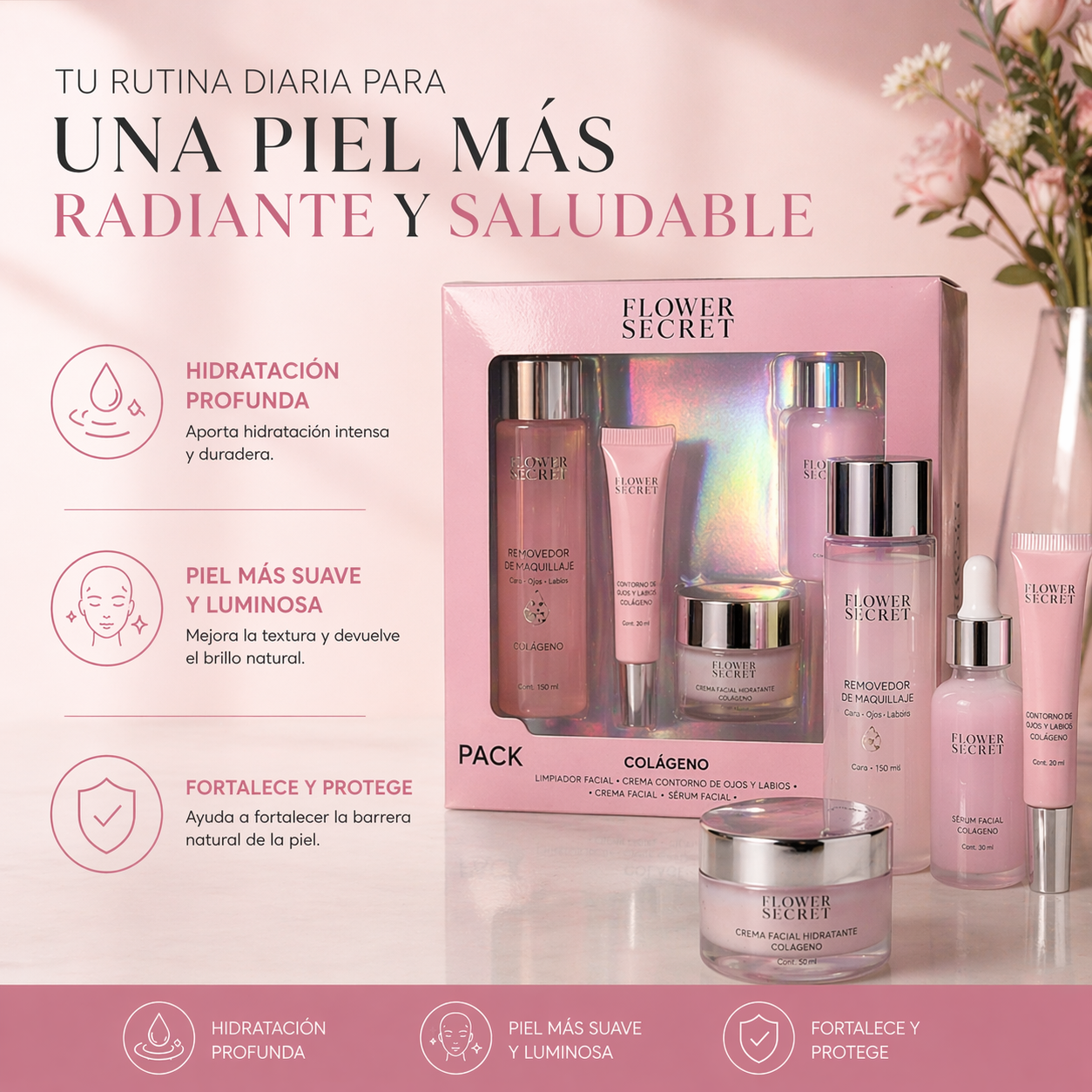 SET CON COLÁGENO 4 PCS
