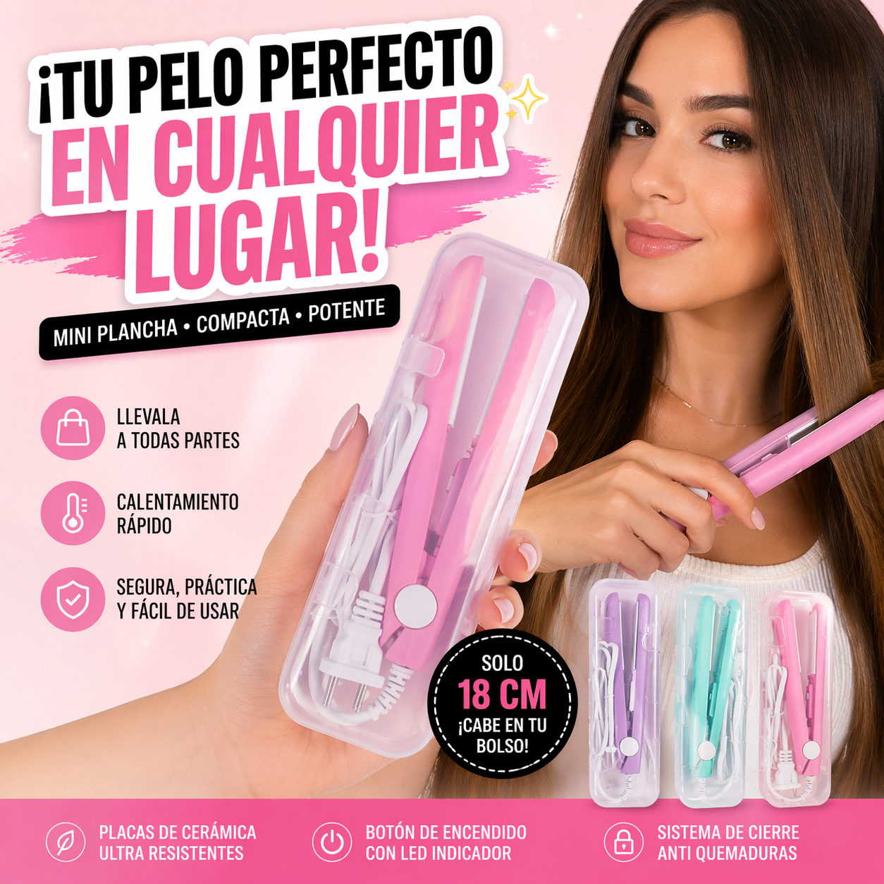 Mini Plancha pelo