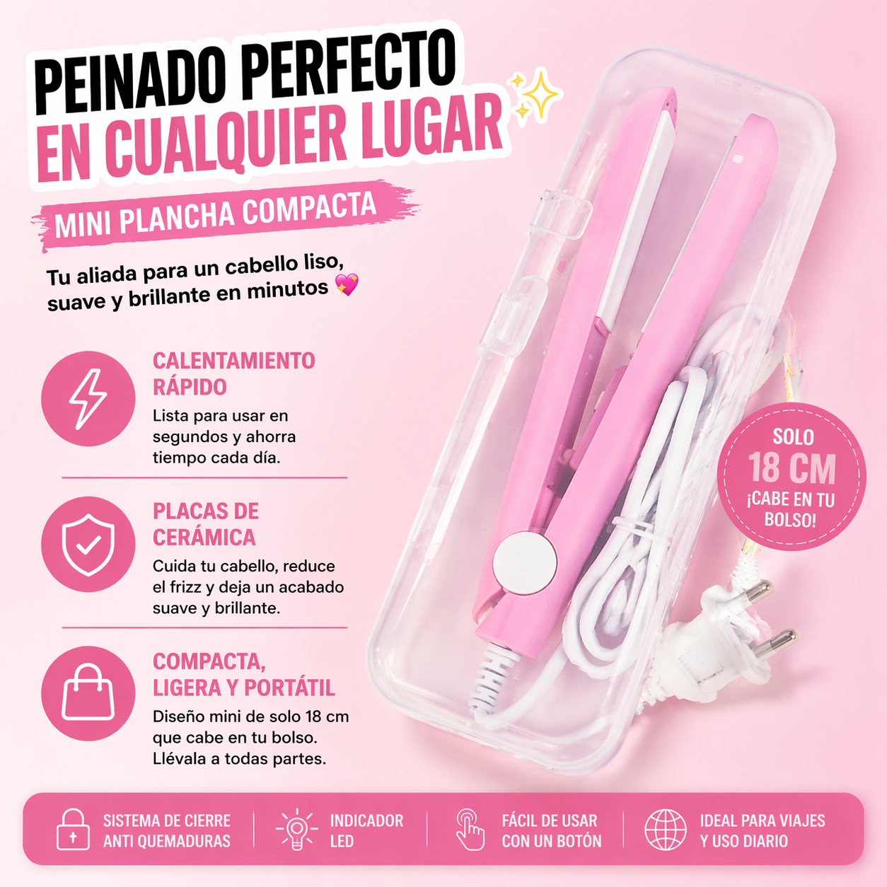 Mini Plancha pelo