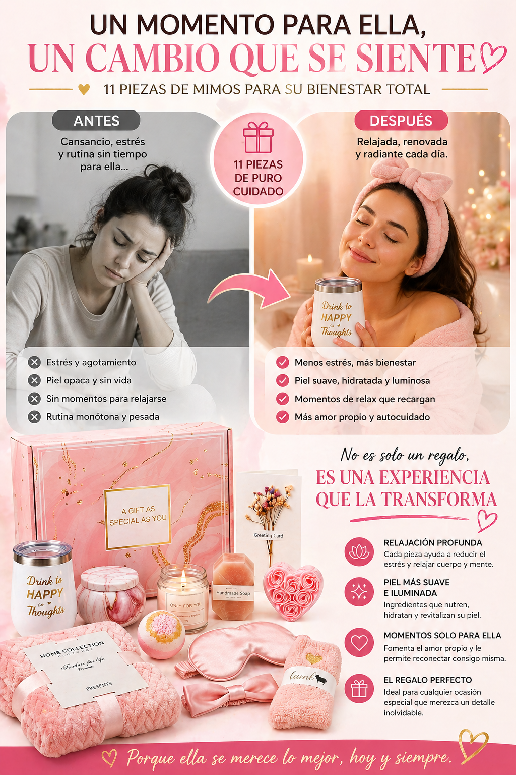 Kit Spa Cuidado Personal Regalo Mujer