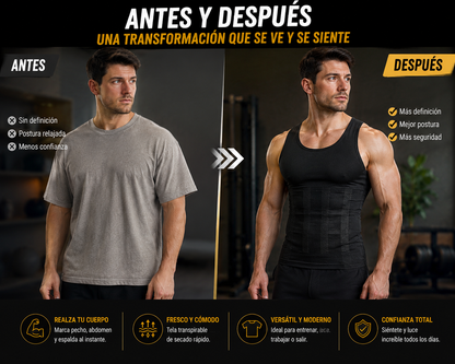 Camiseta comprimida para hombre