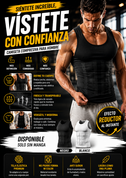 Camiseta comprimida para hombre
