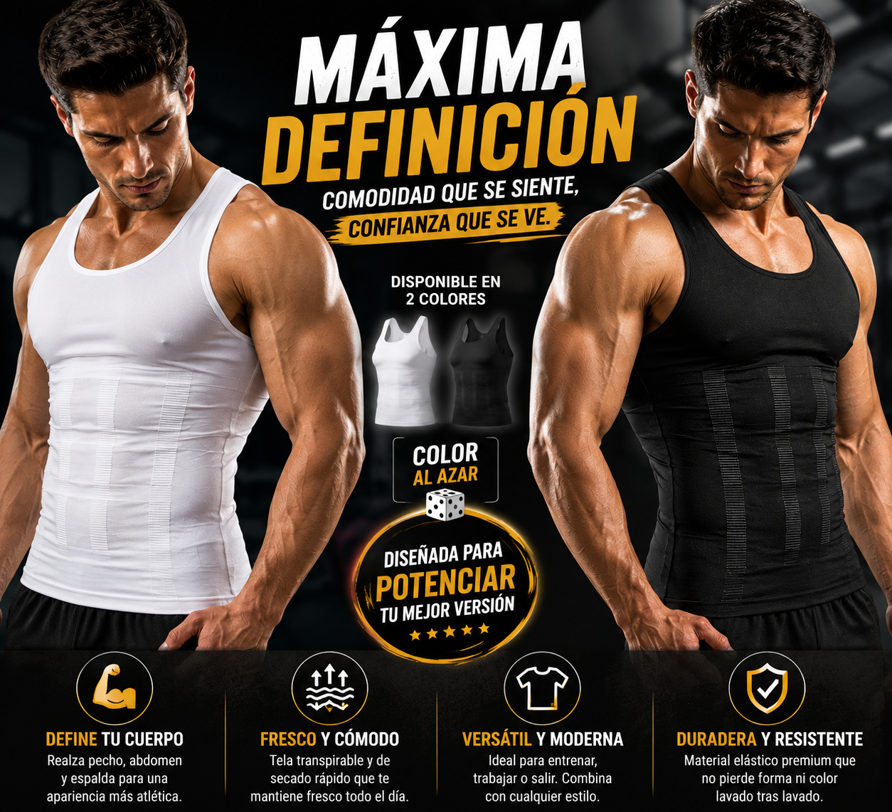 Camiseta comprimida para hombre