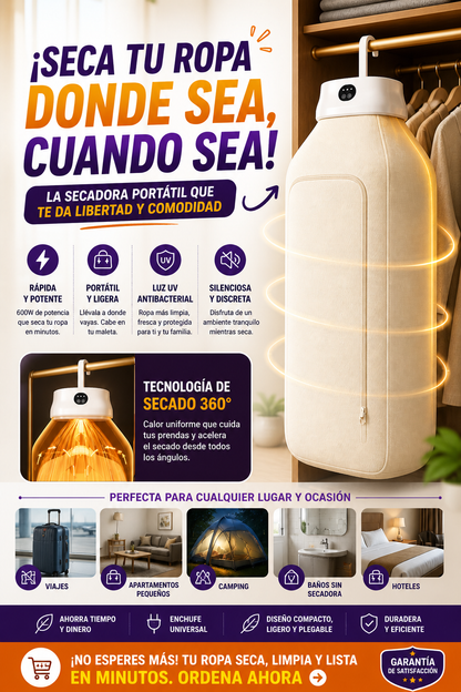 Secadora Ropa Portátil