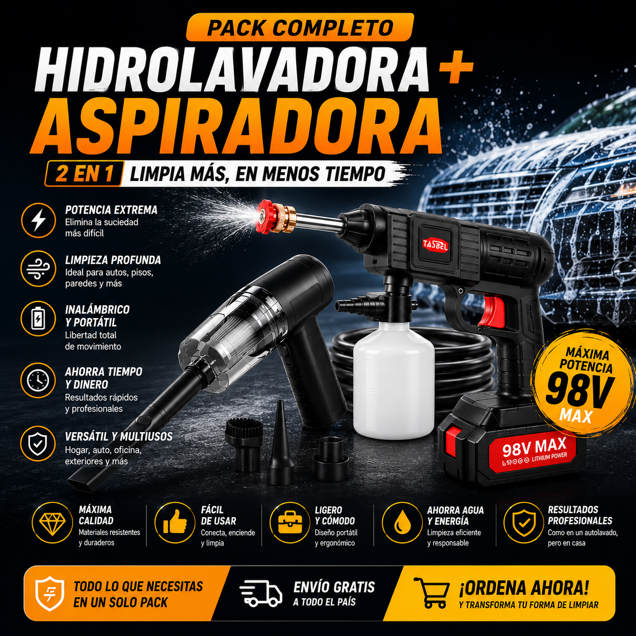 Pack Hidrolavadora+Aspiradora