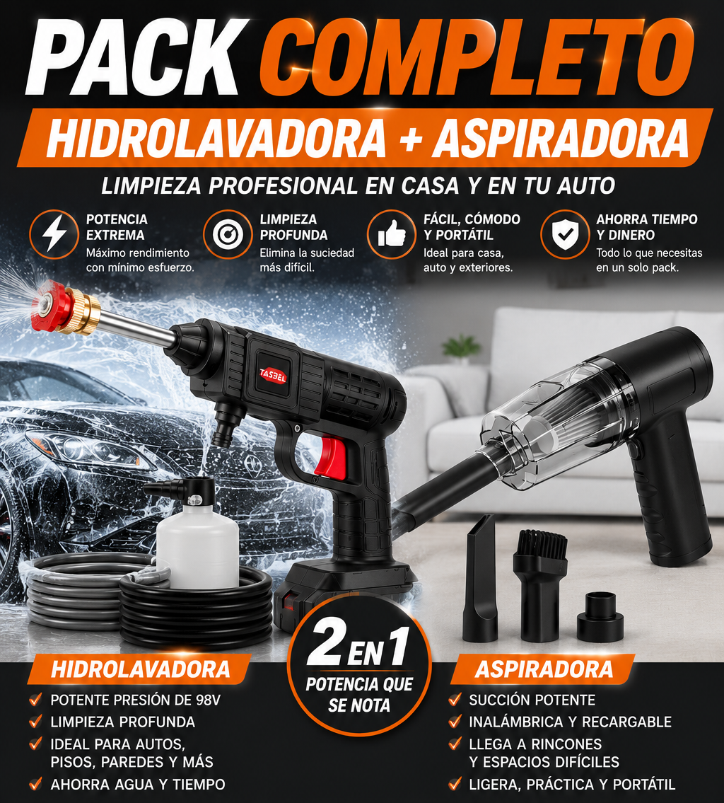 Pack Hidrolavadora+Aspiradora