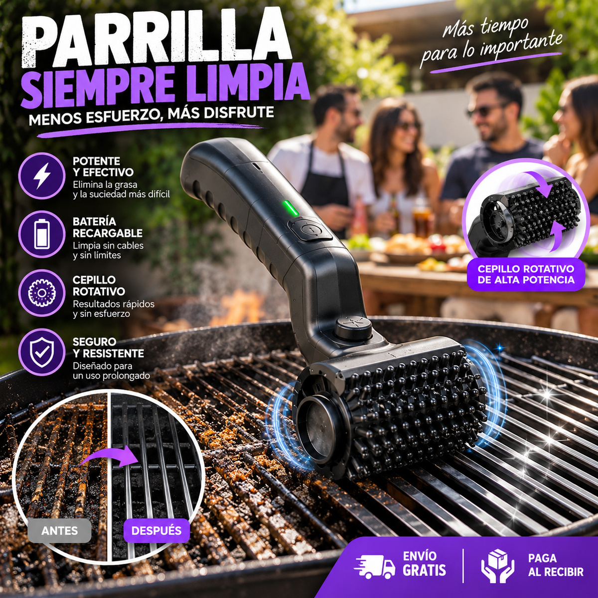 Cepillo De Limpieza De Parrilla